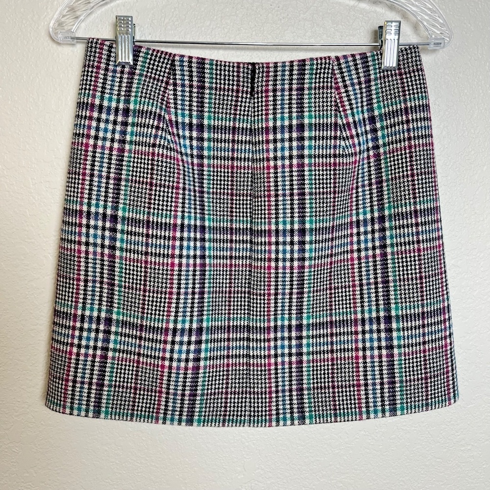 *FIRM PRICE* Sezane Malia Sheffield Check Print Wool Blend Mini Skirt - Picture 4 of 10
